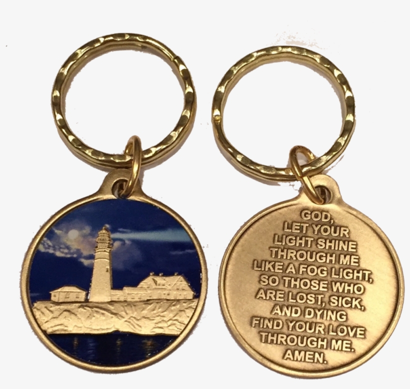 Fog Light Prayer Color Keychain Light House Aa Medallion - Keychain, transparent png download
