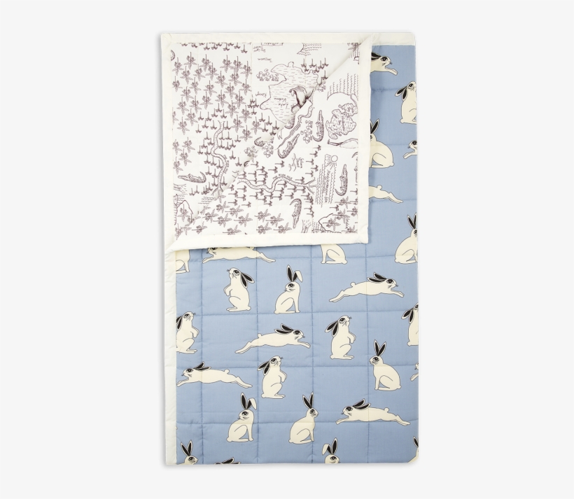 Rabbit/croco Map Bedspread - Paper, transparent png download