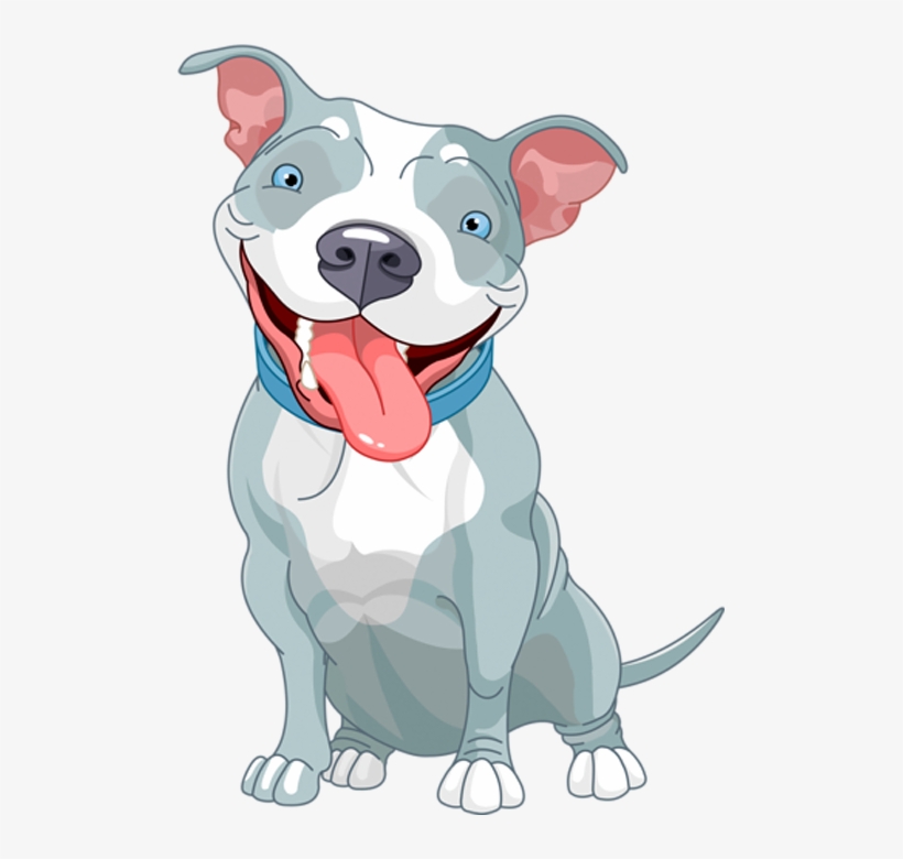 American Pit Bull Terrier Cartoon Clip Art Ⓒ - Christmas Dog Clip Art, transparent png download