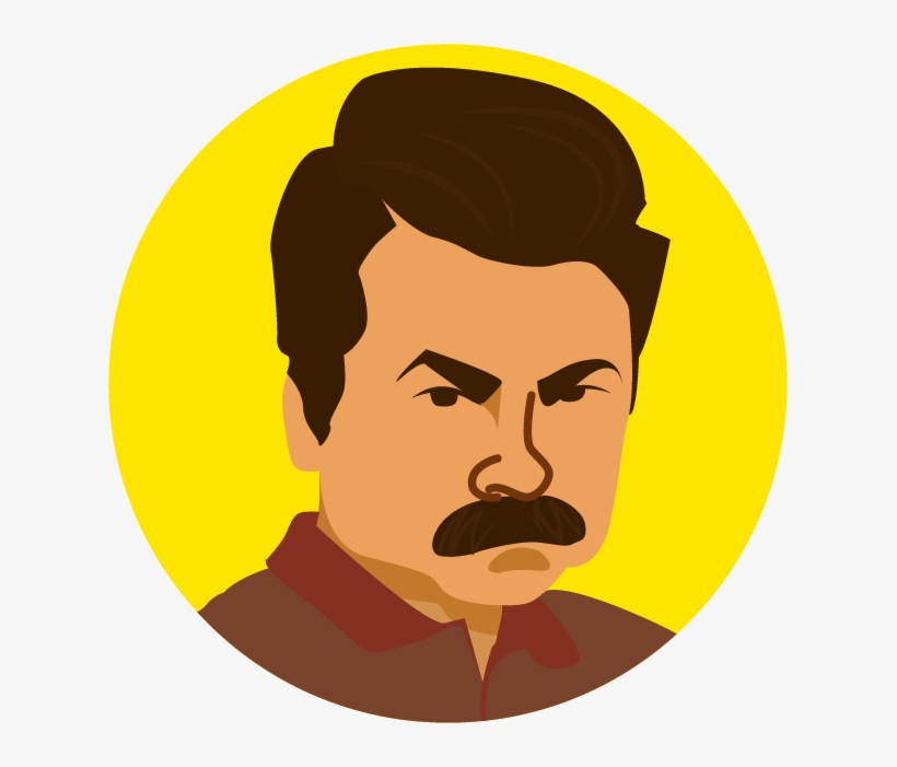 Ron Swanson - Illustration, transparent png download