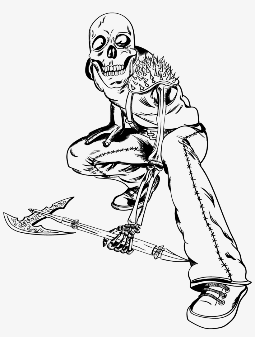 Skeleton Inking - Illustration, transparent png download