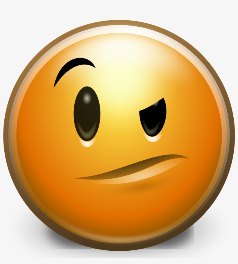 File - Gnome3-smirk - Svg - Uncertain Face, transparent png download