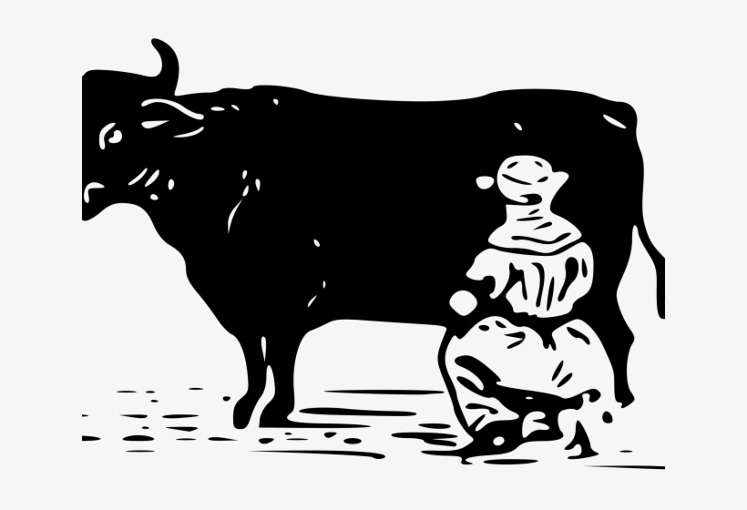 Drawn Cow Vector - Dairy Cow, transparent png download