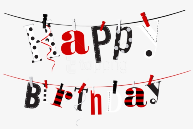 Free Png Download Happy Birthday Streamer Transparent - Text Transparent Happy Birthday Png, transparent png download