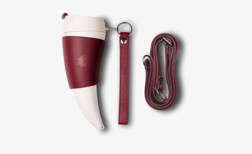 Goat Story Mug Bordo - Goat Story Insulated Travel Coffee Mug Leather Holder, transparent png download