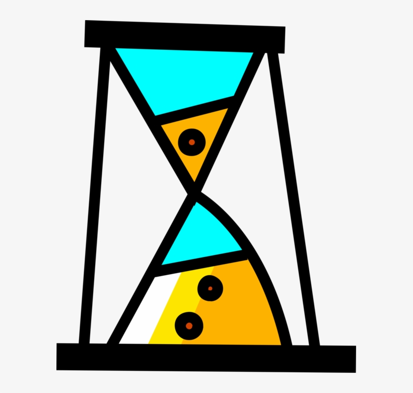 Vector Illustration Of Hourglass Or Sandglass, Sand - Triangle, transparent png download