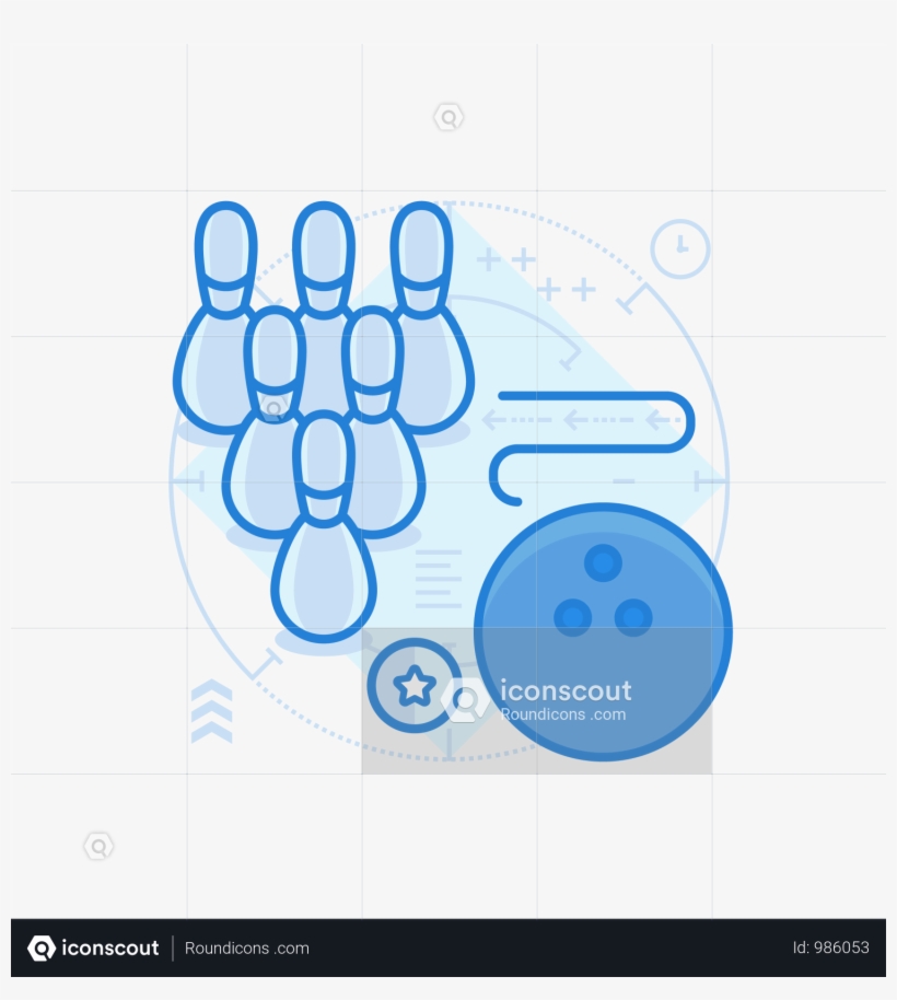 Bowling Illustration Full Screen - Diagram, transparent png download