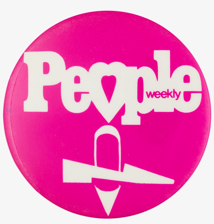 People Weekly Pink Advertising Button Museum - And, transparent png download