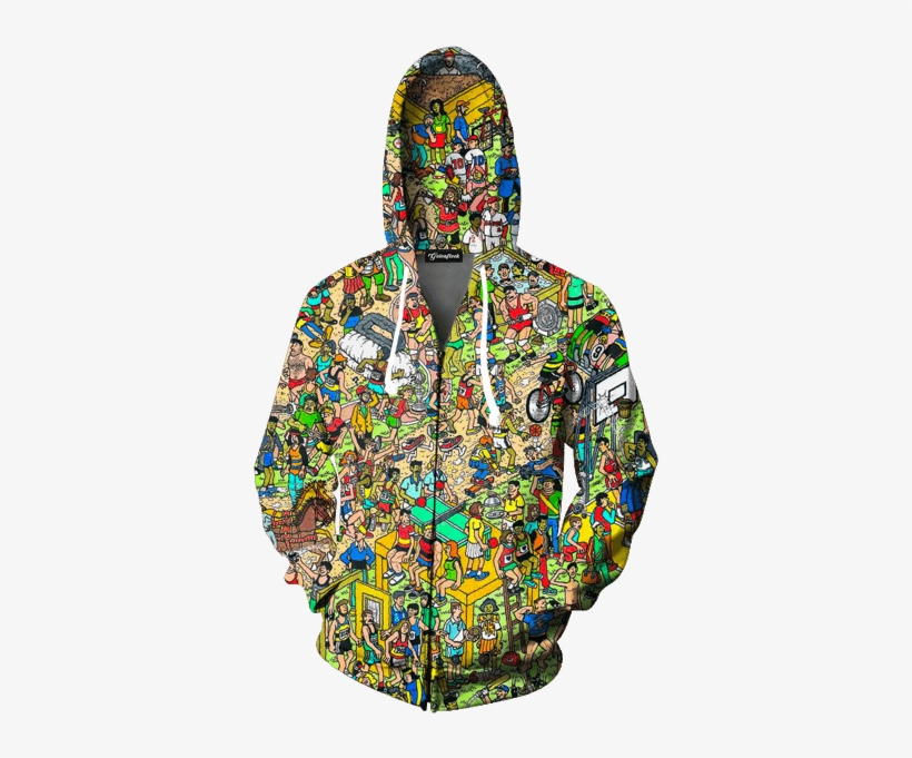 Where's Waldo - Borgore Hoodie, transparent png download