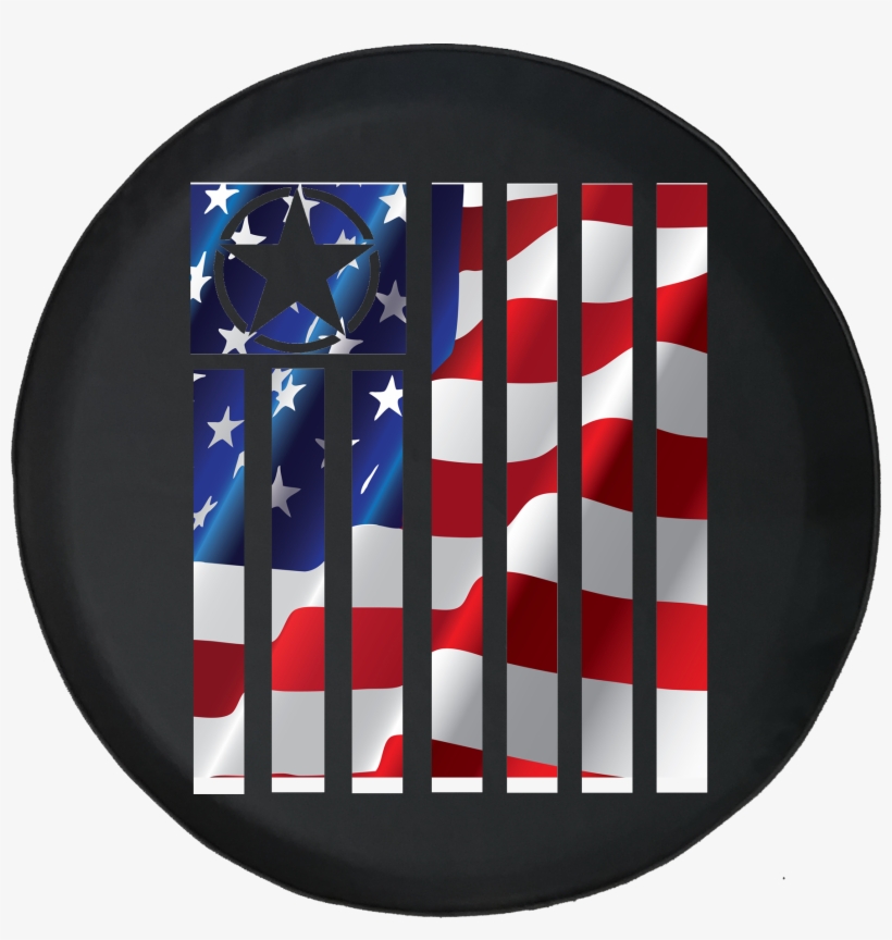 Jeep Wrangler Tire Cover With Tactical Military Star - Graphic Design, transparent png download