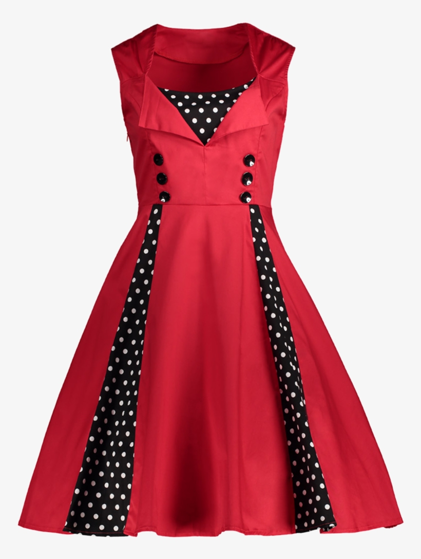 Midi Polka Dot Prom Rockabilly Swing Vintage Prom Dresses - Dress, transparent png download
