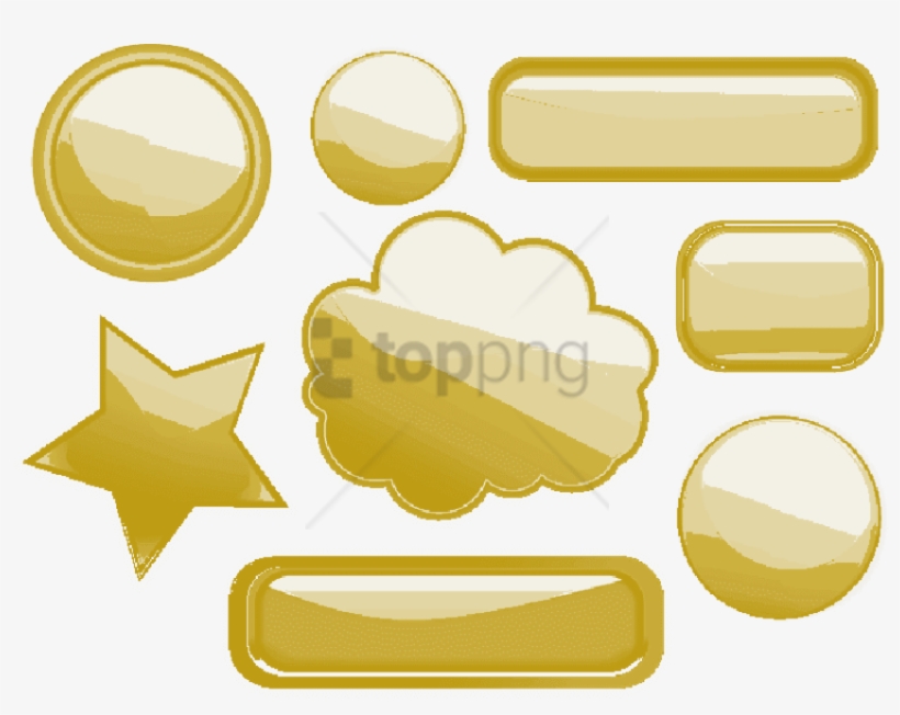 Free Png Gold Shiny Button Png Png Image With Transparent - Золотые Фигуры Пнг, transparent png download