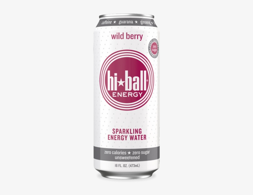 Hiball Sparkling Energy Water Wild Berry - Hi Ball Wildberry Sparkling Energy Water - 16 Oz -, transparent png download