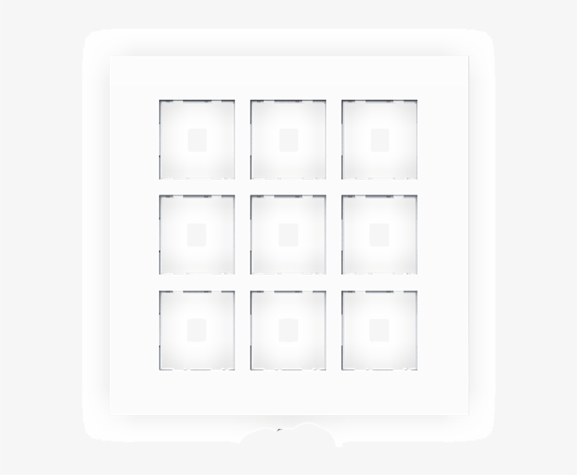 Snow White Modular Plates With Base Frame - Monochrome, transparent png download