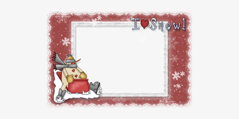 I Love Snow - Picture Frame, transparent png download