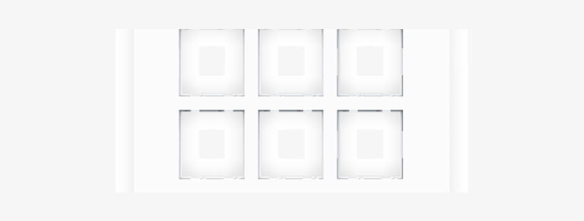 Snow White Modular Plates With Base Frame 12 Module - Monochrome, transparent png download