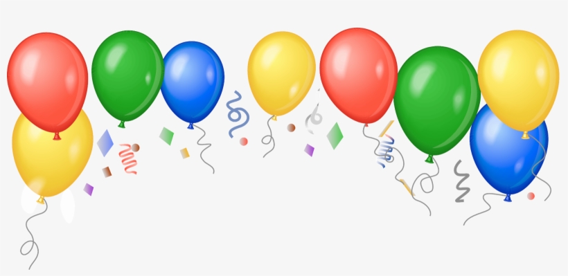 Esta Entrada Esta Dedicada A Mi Compi Y Amiga Diana - Balloons And Confetti Border, transparent png download
