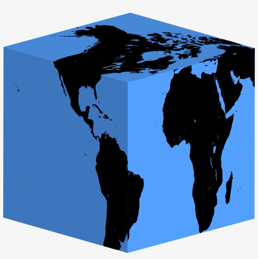Cube Icons Png Free And Downloads - Earth Clipart Silhouette, transparent png download