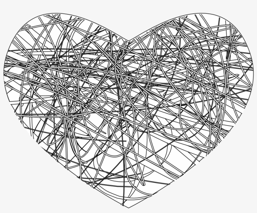 Heart - Black And White Heart Png, transparent png download