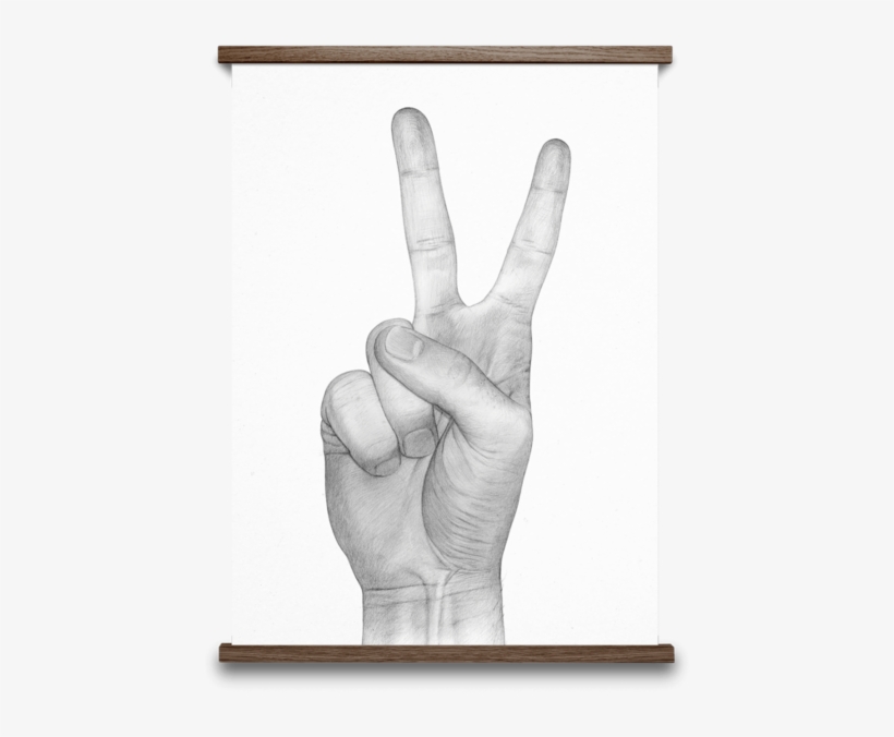 Börge Bredenbekk V White Print 50x70cm - Foldede Hænder Plakat, transparent png download