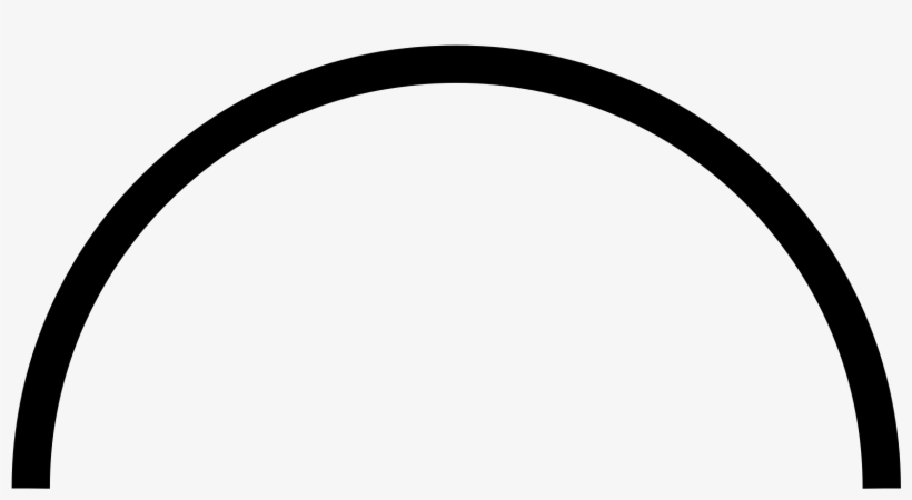 Half Cirlce - White, transparent png download