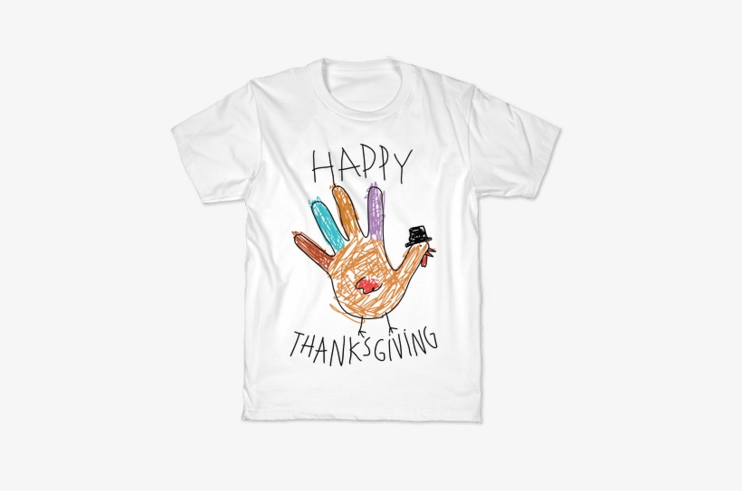 Happy Thanksgiving Hand Turkey Kids T-shirt - Radio T Shirt Designs, transparent png download