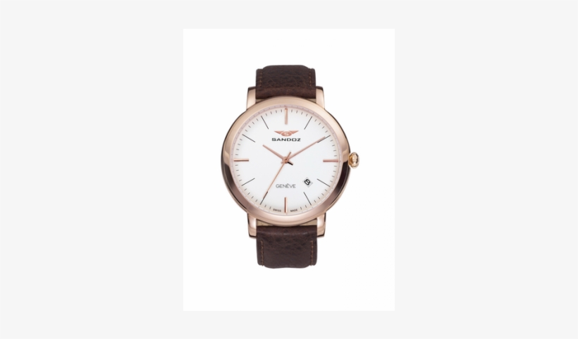 Reloj Sandoz 81387-87 Hombre Piel Marrón Cumpleaños - Sandoz - Reloj De Hombre Antique De Acero Con Correa, transparent png download