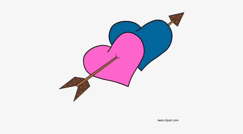 Hearts And Arrow, Free Graphic - Kiss, transparent png download