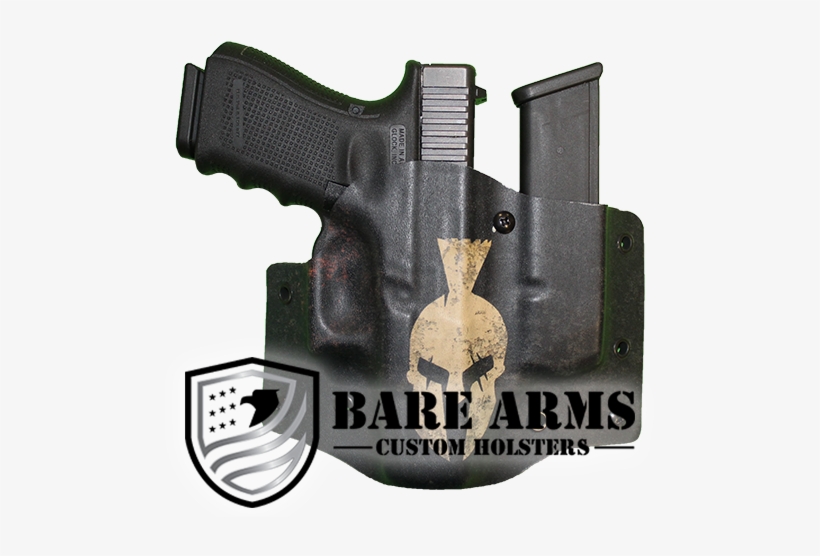 Owb/iwb W/mag-spartan Helmet - Handgun Holster, transparent png download