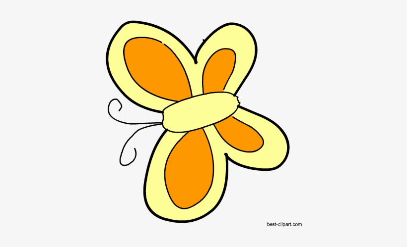 Yellow Butterfly Clip Art Graphic - Graphics, transparent png download