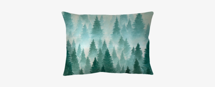 Hand Drawn Watercolor Illustration - Watercolor Forest Background Png, transparent png download