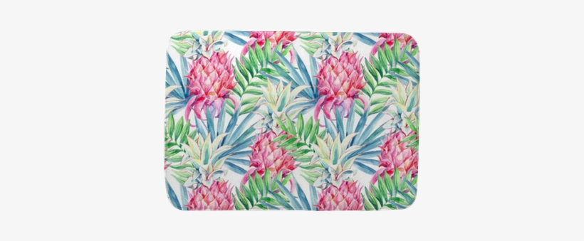 Watercolor Pineapple Fruit Seamless Pattern Bath Mat - Huella Dragon-fruit Phone Case For Iphone 6 / 6s /, transparent png download