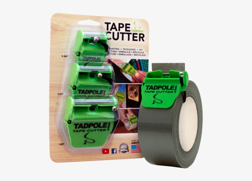 The 3-package Tadpole Tape Cutter Is Used For All Tapes - Tadpole Tad150 Tape Cutter, 1-1/2' W, As Shown, transparent png download