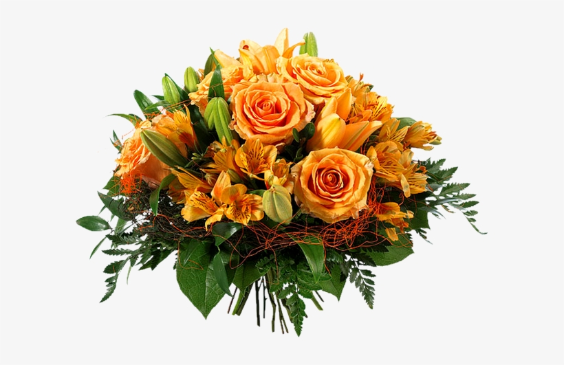 Bouquet Flowers Png - Bouquet Orange, transparent png download