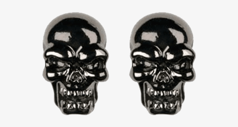 Black Skull Head Stud Earrings - "black Skull Head Stud Earrings", transparent png download