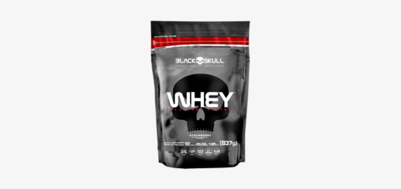 Whey 100% Black Skull, transparent png download