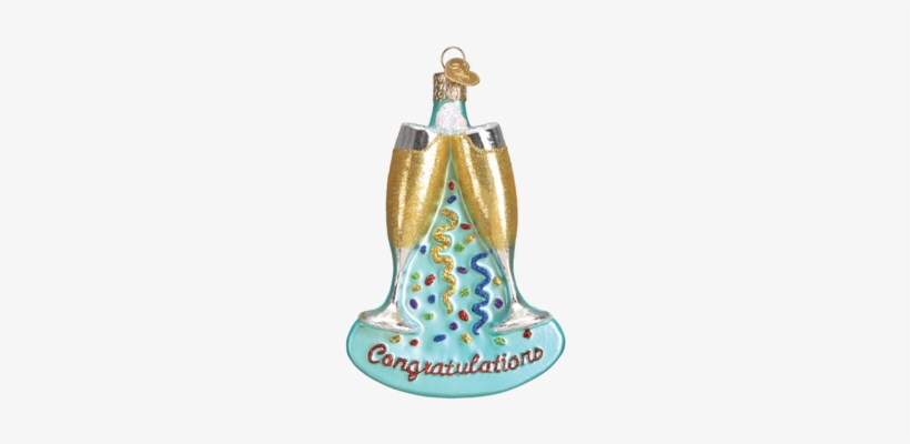 Champagne Toast Glass Ornament By Old World Christmas, transparent png download