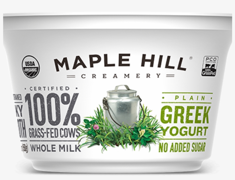 100% Grass-fed Plain Greek Yogurt - Grass Fed Greek Yogurt Maple Hill, transparent png download