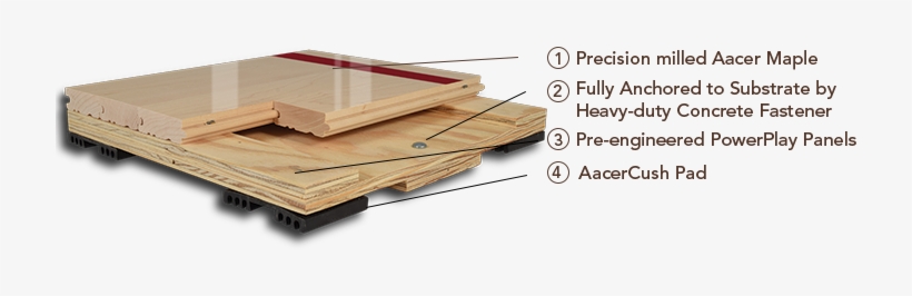 Floor System With Good Shock Absorption And Resilience - Basketball Flooring System, transparent png download