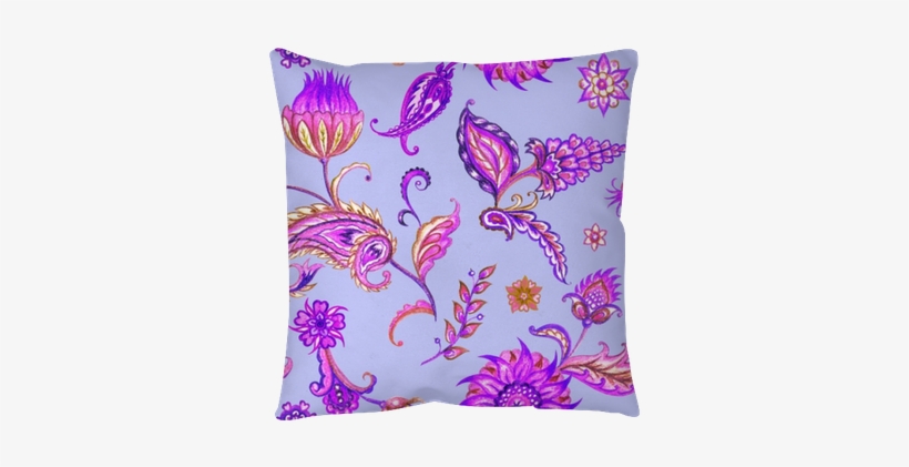 Decorative Pattern Of Leaves And Flowers, Watercolor - Paisley, transparent png download