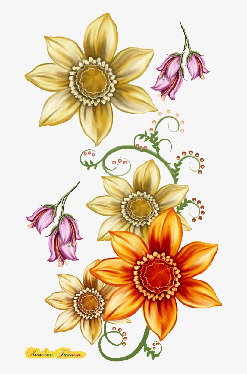 Flower Decoration Png Flowers For By Korolevatumana - Transparent Png Flower Decoration, transparent png download