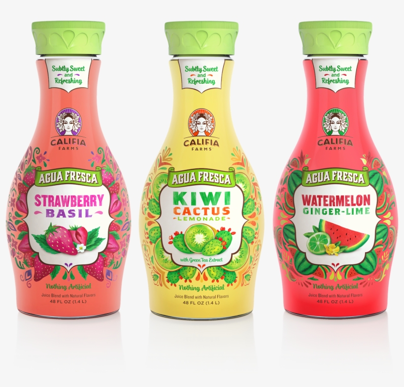 Juice Aisle Innovation - Califia Farms Agua Fresca Juice Blend, Strawberry Basil, transparent png download
