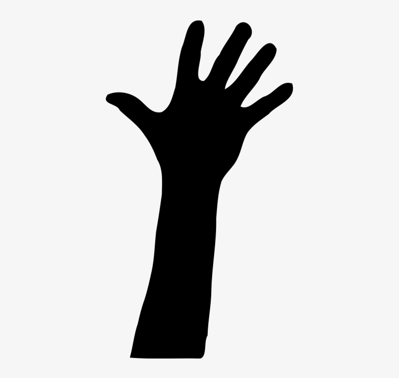 Png Freeuse Silhouette At Getdrawings Com Free For - Raised Hand Clipart, transparent png download