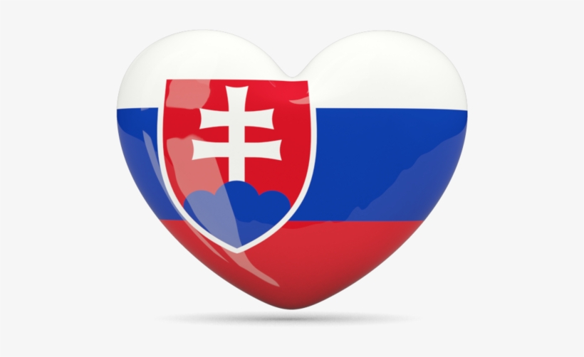 Slovakia Flag Heart Icon - Heart With Slovakia Flag, transparent png download