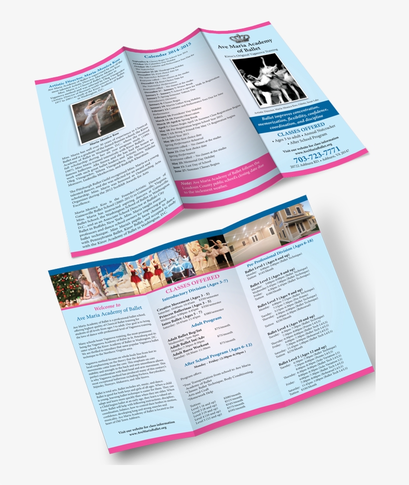 Dance Academy Brochure Sample - Sample Brochure Png, transparent png download