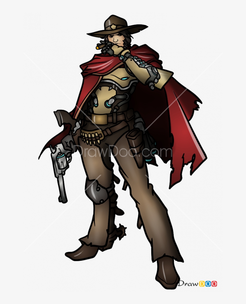 Mccree Transparent Overwatch - Cowboy Video Game Characters, transparent png download