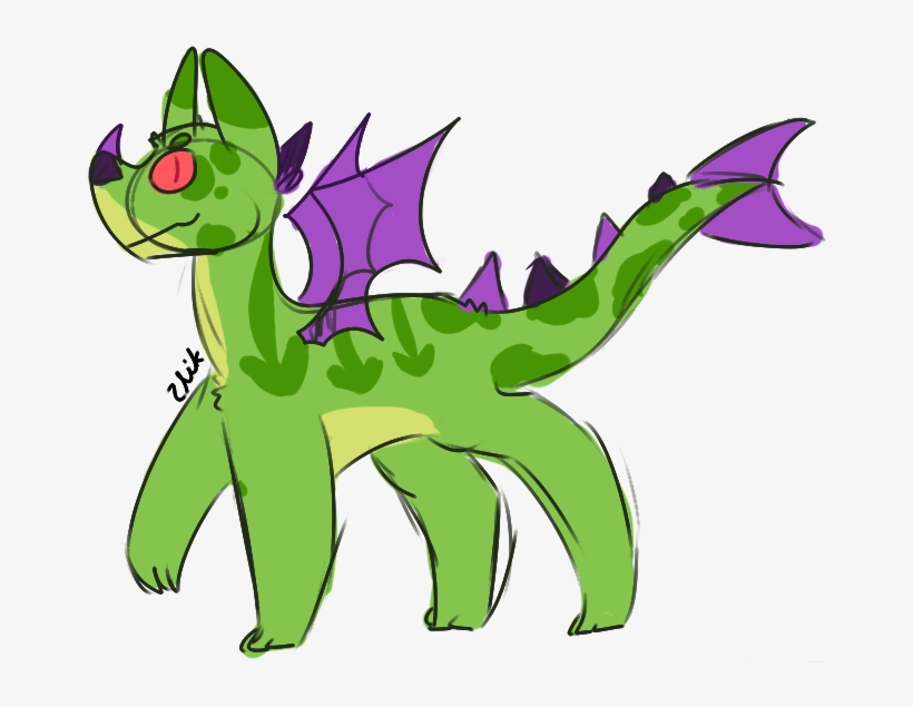 [adopt/open] Green Dragon Doggo - Cartoon, transparent png download