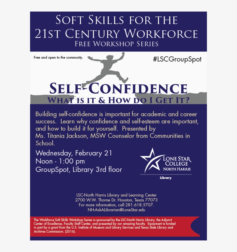 Spring 2018 Soft Skills Confidence - Lone Star College System, transparent png download