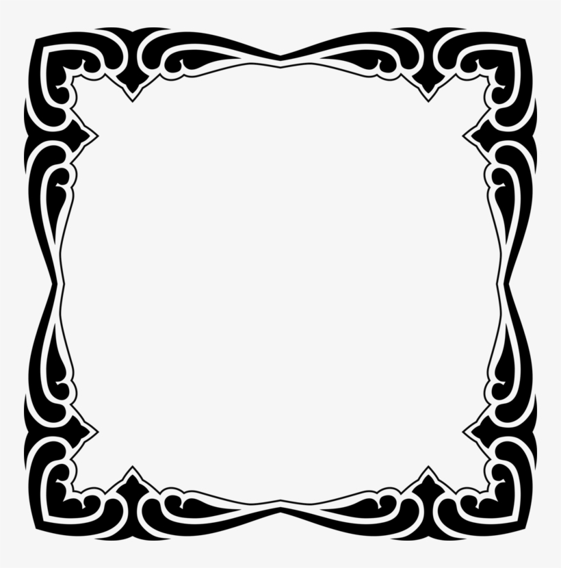 Picture Frames Decorative Arts Drawing Line Art Free - Clip Art, transparent png download