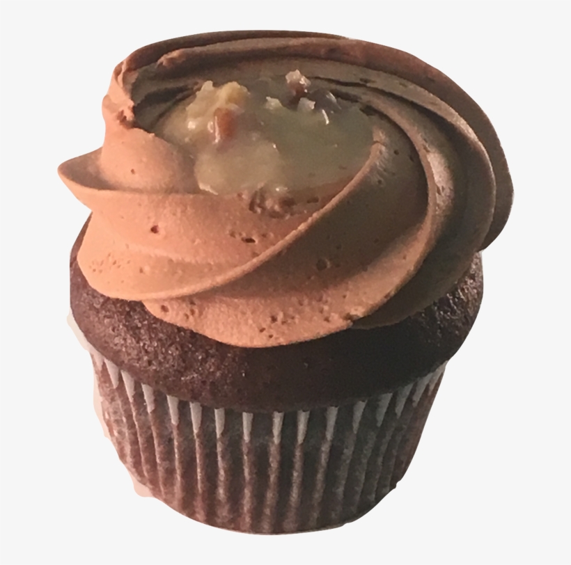 German Chocolate Cupcake - Cupcake, transparent png download
